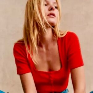 Sézane Grant Top in Red